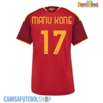 Camisa de time de futebol AS Roma Manu Kone #17 Replicas 1º Equipamento Feminina 2026-27 Manga Curta